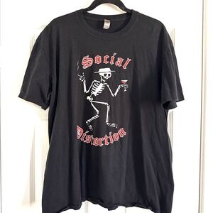 Social Distortion Band Men's 2XL Shirt Punk Rock Gildan Tag Y2K